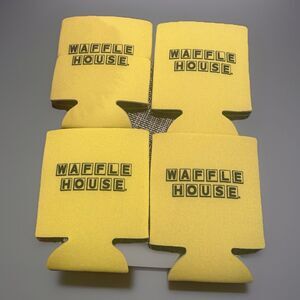 Set Of 4 Waffle House Beer Koozies Brand New Pack Of 4 Logo Branded